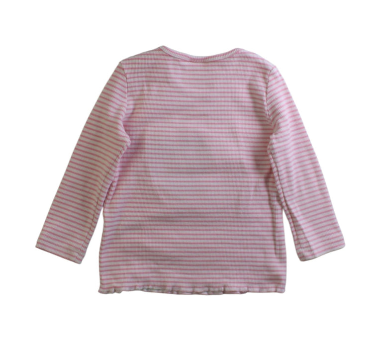 A Pink Long Sleeve Tops from Seed in size 6-12M for girl. (Back View)