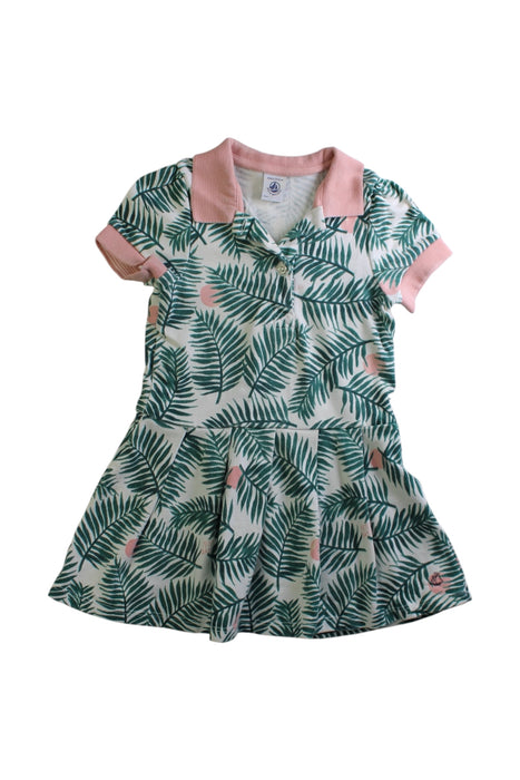 A Multicolour Short Sleeve Dresses from Petit Bateau in size 4T for girl. (Front View)