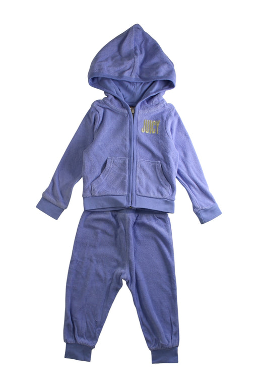 A Blue Zippered Sweatshirts from Juicy Couture in size 12-18M for girl. (Front View)