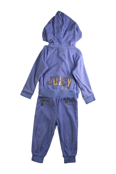 A Blue Zippered Sweatshirts from Juicy Couture in size 12-18M for girl. (Back View)