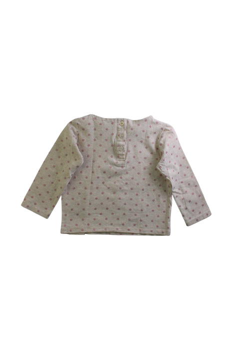 A Ivory Long Sleeve Tops from Seed in size 18-24M for girl. (Back View)