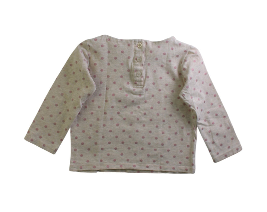 A Ivory Long Sleeve Tops from Seed in size 18-24M for girl. (Back View)