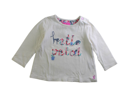 A White Long Sleeve Tops from Joules in size 12-18M for girl. (Front View)