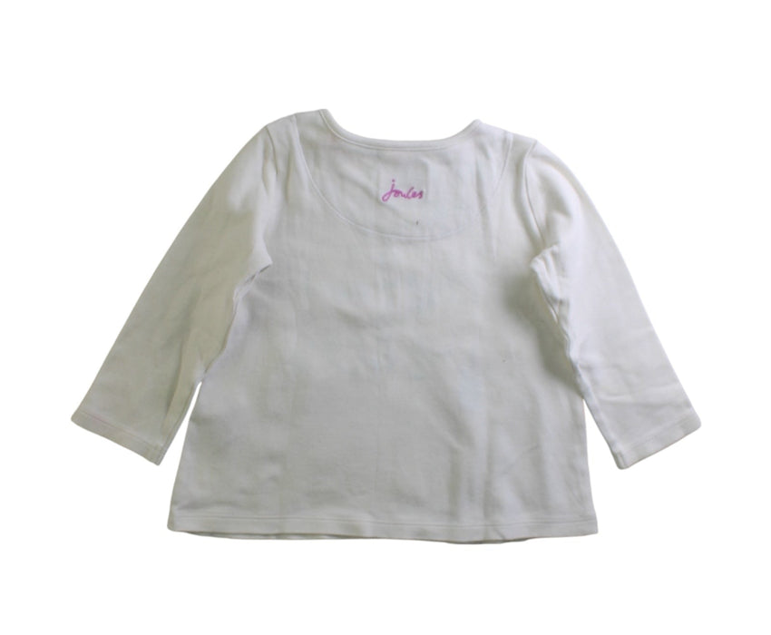 A White Long Sleeve Tops from Joules in size 12-18M for girl. (Back View)