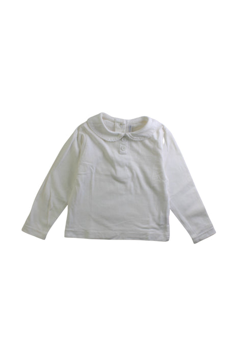 A White Long Sleeve Tops from Jojo Maman Bébé in size 12-18M for girl. (Front View)