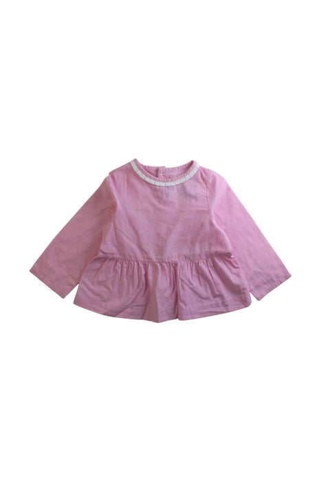 A Pink Long Sleeve Tops from Jacadi in size 2T for girl. (Front View)