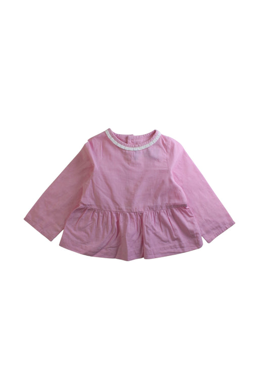 A Pink Long Sleeve Tops from Jacadi in size 2T for girl. (Front View)