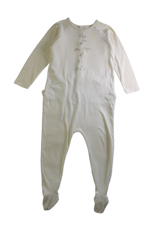 A White Onesies from Bonpoint in size 12-18M for girl. (Front View)