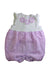 A White Sleeveless Rompers from Chickeeduck in size 12-18M for girl. (Front View)
