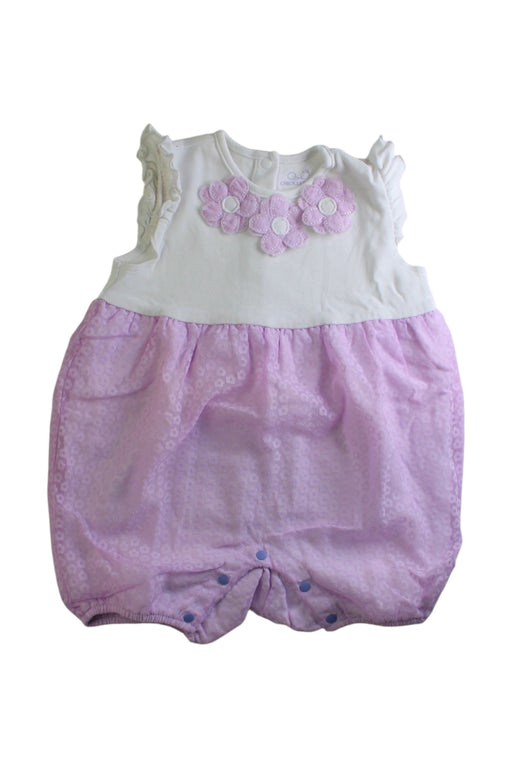 A White Sleeveless Rompers from Chickeeduck in size 12-18M for girl. (Front View)