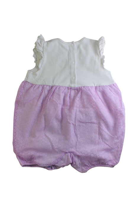 A White Sleeveless Rompers from Chickeeduck in size 12-18M for girl. (Back View)