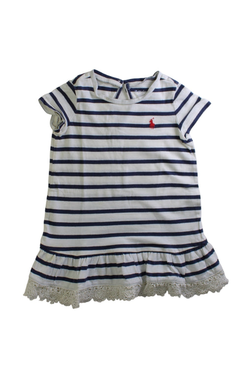 A Navy Short Sleeve Dresses from Ralph Lauren in size 6-12M for girl. (Front View)