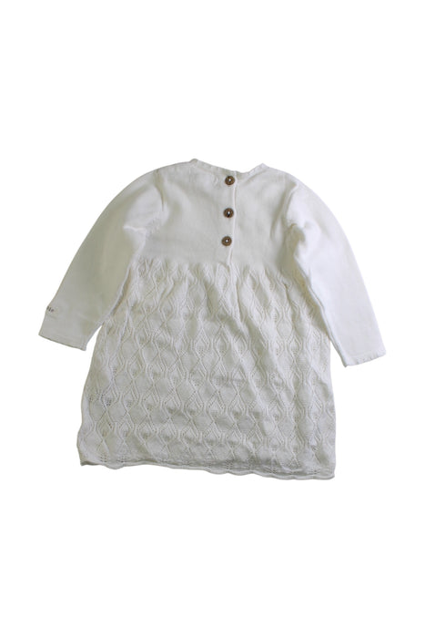 A Ivory Long Sleeve Dresses from Newbie in size 3-6M for girl. (Back View)