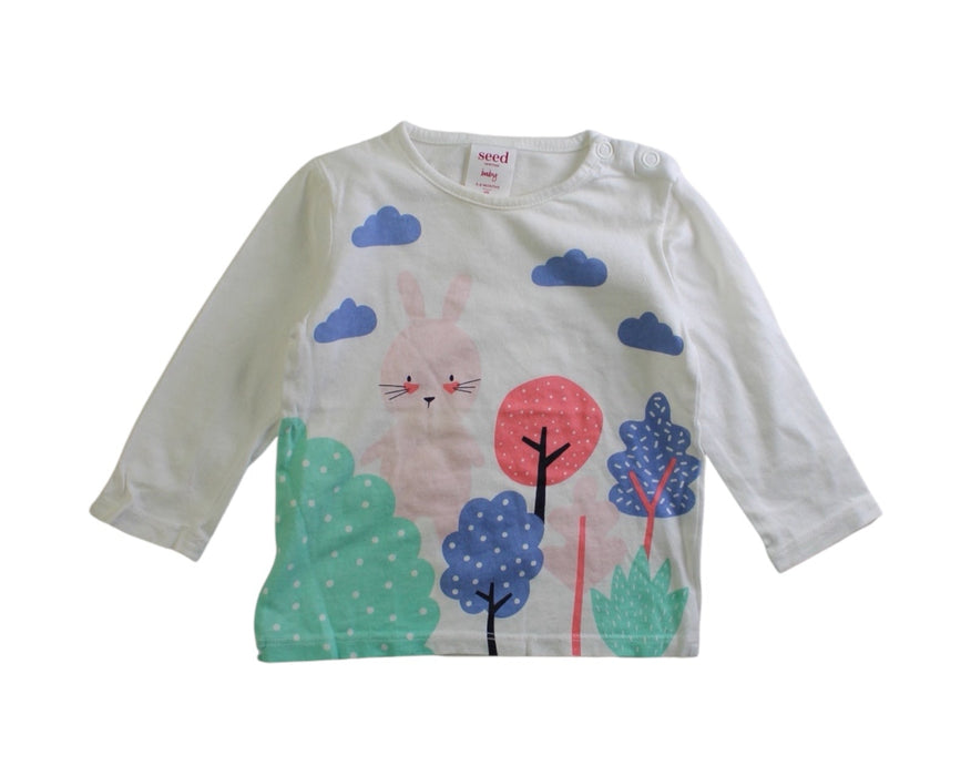 A Multicolour Long Sleeve Tops from Seed in size 3-6M for girl. (Front View)