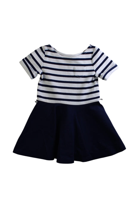 A Navy Overall Dresses from Ralph Lauren in size 2T for girl. (Front View)