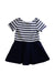 A Navy Overall Dresses from Ralph Lauren in size 2T for girl. (Front View)