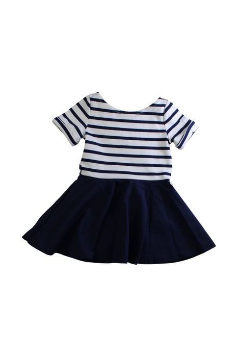 A Navy Overall Dresses from Ralph Lauren in size 2T for girl. (Back View)