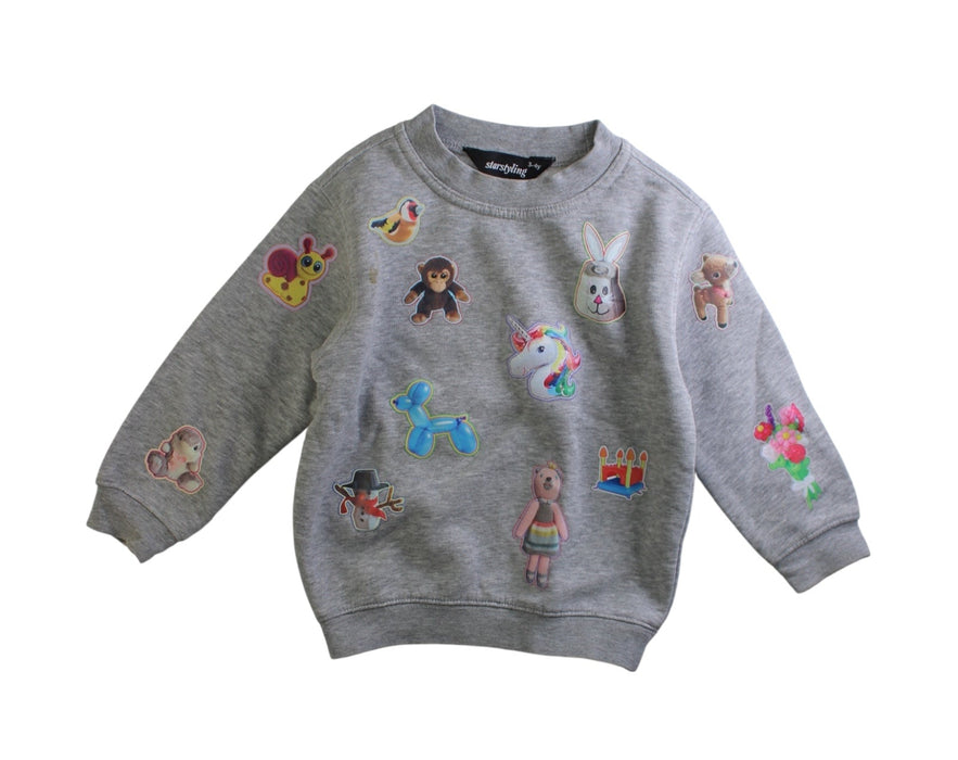 A Multicolour Crewneck Sweatshirts from Starstyling in size 3T for girl. (Front View)