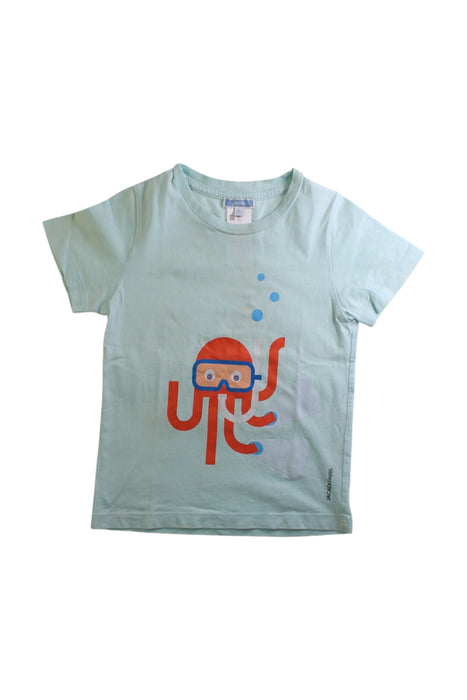 A Blue Short Sleeve T Shirts from Jacadi in size 6T for boy. (Front View)