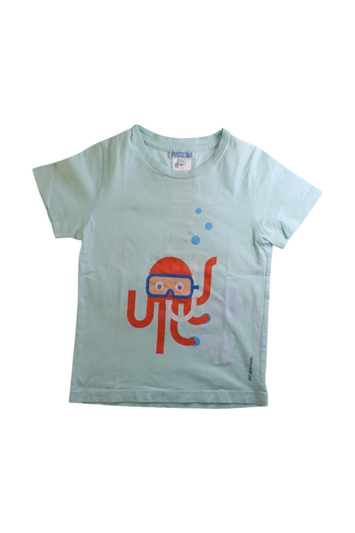 A Blue Short Sleeve T Shirts from Jacadi in size 6T for boy. (Front View)