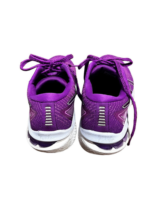 A Purple Sneakers from ASICS in size 11Y for girl. (Back View)