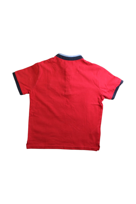 A Red Short Sleeve Polos from Mayoral in size 6T for boy. (Back View)