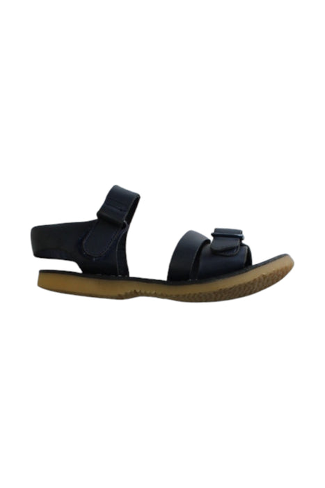 A Black Sandals from Jacadi in size 6T for girl. (Front View)