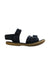 A Black Sandals from Jacadi in size 6T for girl. (Front View)
