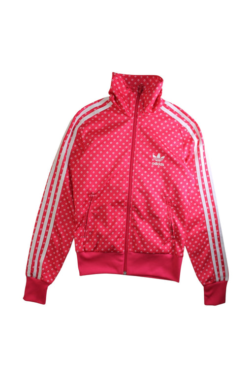 A Pink Lightweight Jackets from Adidas in size 10Y for girl. (Front View)