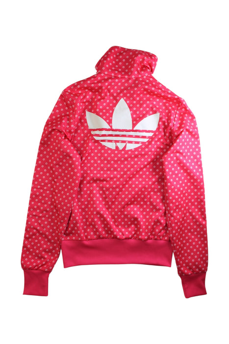 A Pink Lightweight Jackets from Adidas in size 10Y for girl. (Back View)
