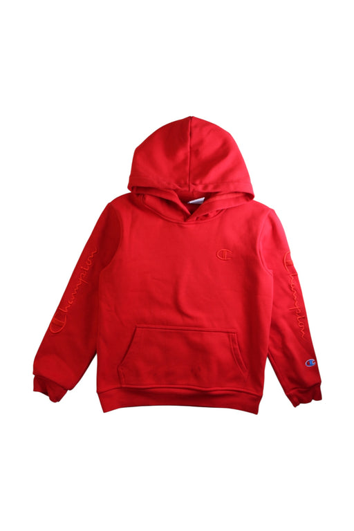 A Red Hooded Sweatshirts from Champion in size 14Y for neutral. (Front View)