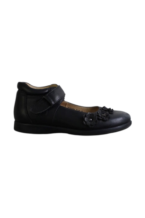 A Black Flats from Dr. Kong in size 7Y for girl. (Front View)