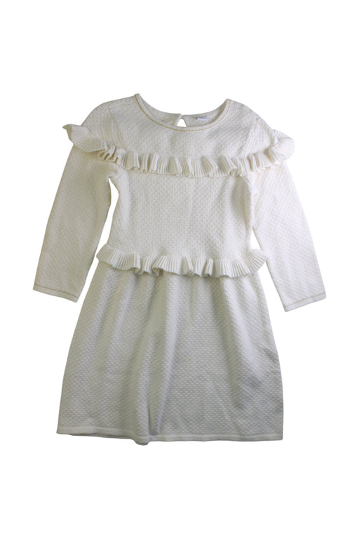 A White Long Sleeve Dresses from Janie & Jack in size 8Y for girl. (Front View)