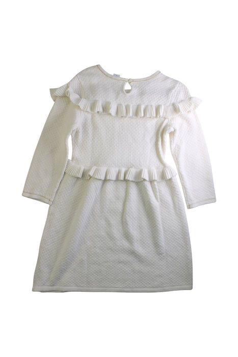 A White Long Sleeve Dresses from Janie & Jack in size 8Y for girl. (Back View)