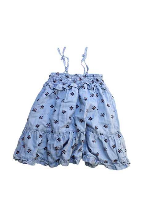 A Blue Sleeveless Rompers from Seed in size 4T for girl. (Front View)