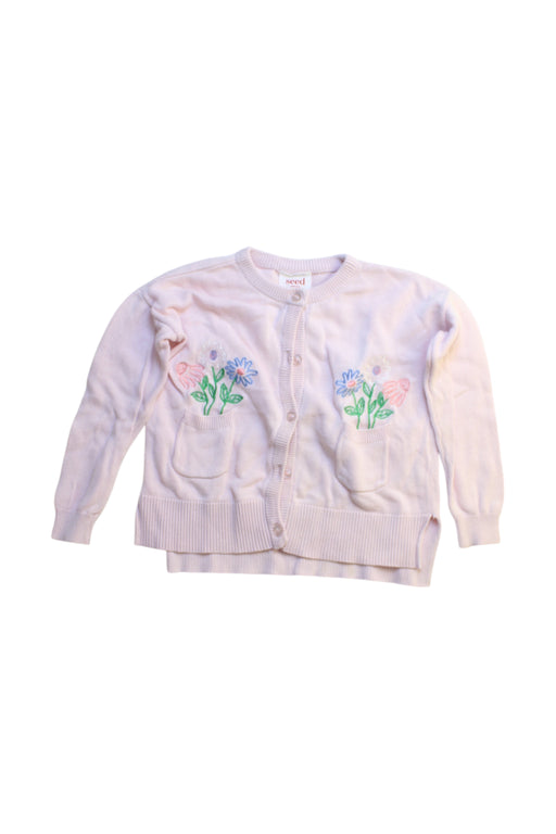 A Pink Cardigans from Seed in size 2T for girl. (Front View)