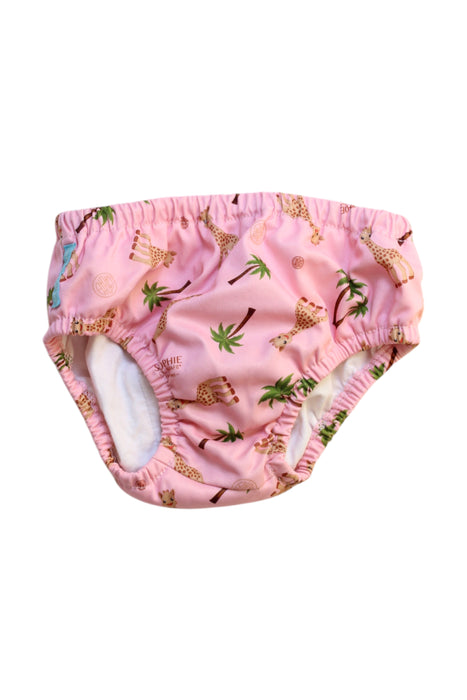 A Pink Swim Diapers from Charlie Banana in size 2T for girl. (Front View)