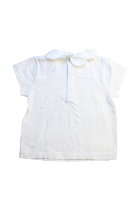 A White Short Sleeve Tops from Jacadi in size 12-18M for girl. (Back View)