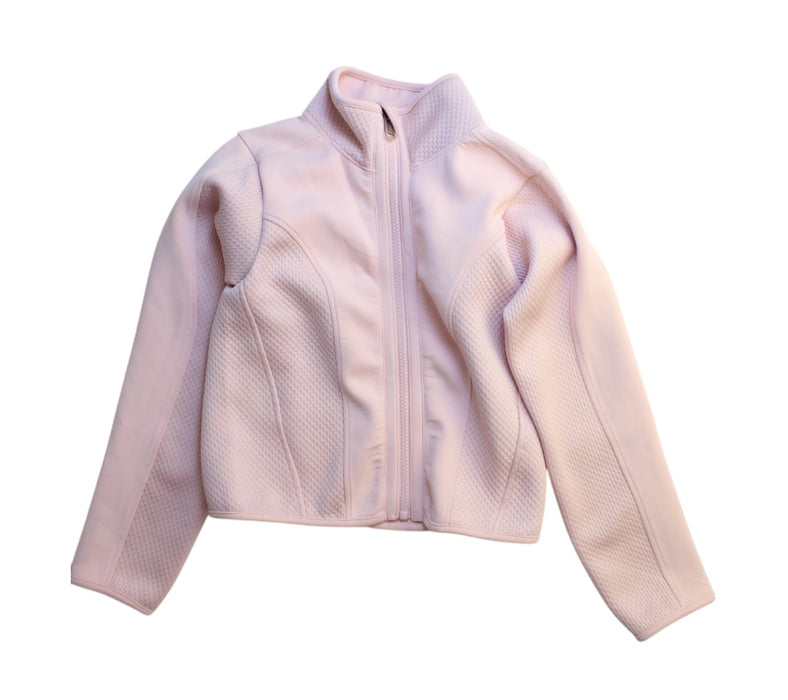 A Pink Lightweight Jackets from Guess in size 7Y for girl. (Front View)