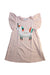 A Peach Short Sleeve Dresses from Minti in size 7Y for girl. (Front View)