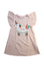 A Peach Short Sleeve Dresses from Minti in size 7Y for girl. (Front View)