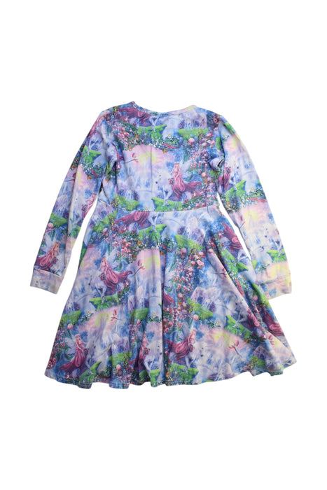 A Multicolour Long Sleeve Dresses from Rock Your Kid in size 8Y for girl. (Back View)