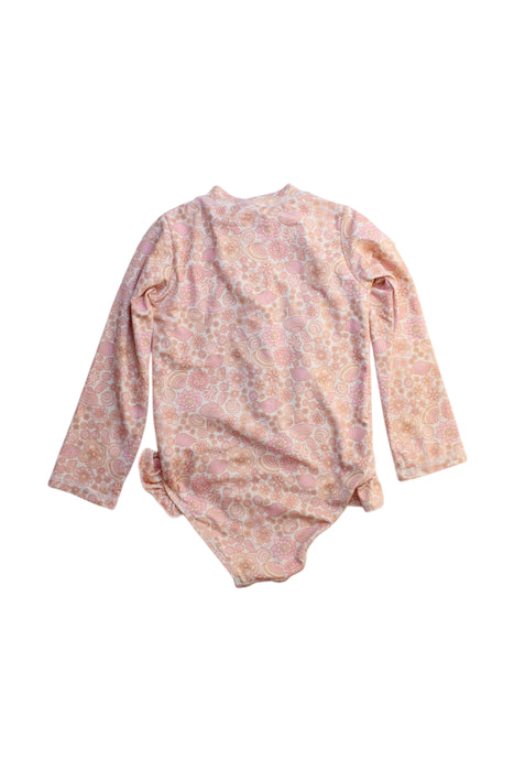 A Peach Rash Guards from India & Grace in size 4T for girl. (Back View)
