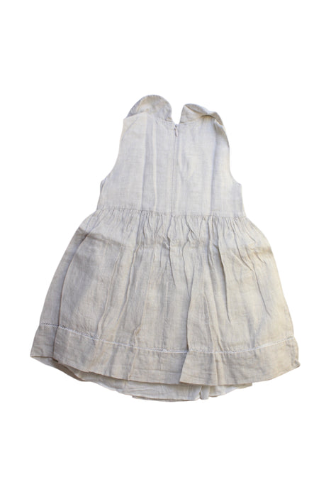 A Ivory Sleeveless Dresses from Purete du... Bebe in size 4T for girl. (Back View)