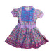 A Multicolour Short Sleeve Dresses from Fafa in size 4T for girl. (Front View)