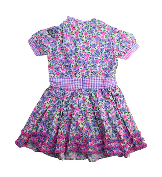 A Multicolour Short Sleeve Dresses from Fafa in size 4T for girl. (Back View)