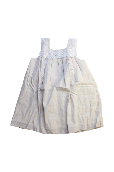 A Beige Sleeveless Dresses from Purete du... Bebe in size 18-24M for girl. (Front View)