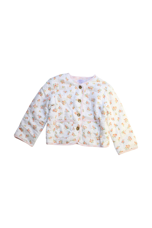 A White Lightweight Jackets from Kidiwi in size 6T for girl. (Front View)