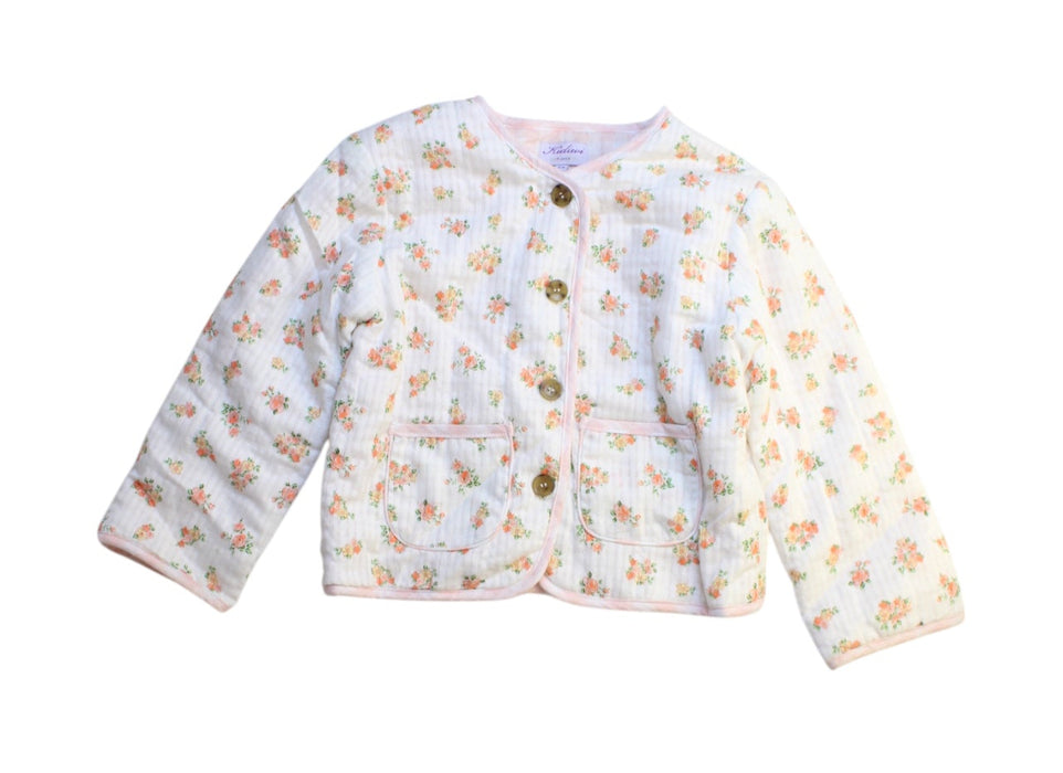 A White Lightweight Jackets from Kidiwi in size 6T for girl. (Front View)