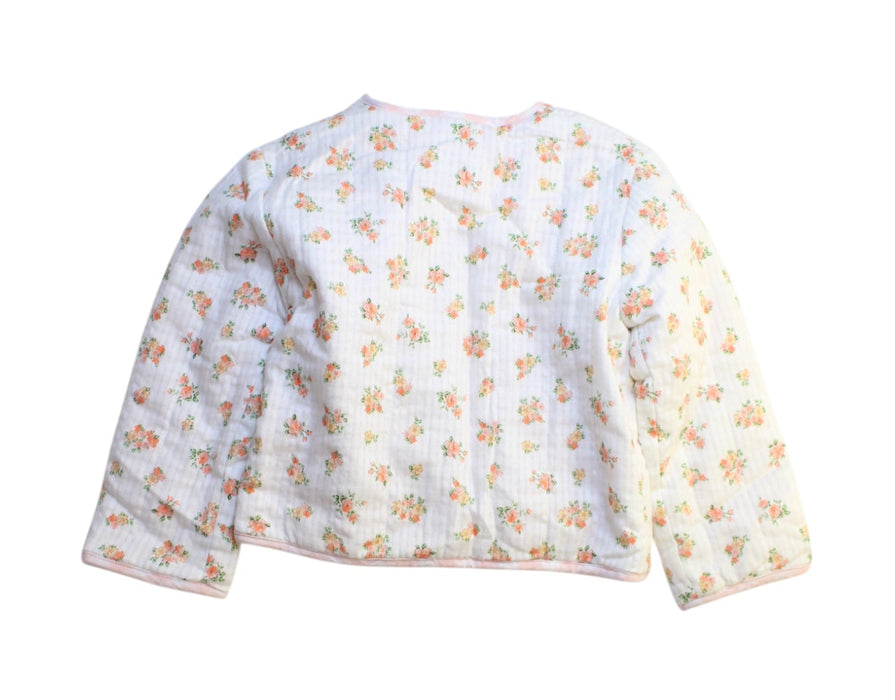 A White Lightweight Jackets from Kidiwi in size 6T for girl. (Back View)